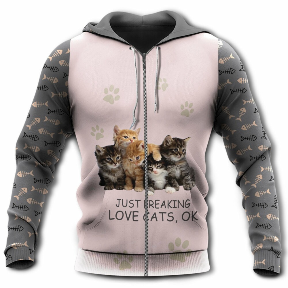 Cat I Just Freaking Loves Cat Ok So Cute - Hoodie - Owl Ohh - Owl Ohh