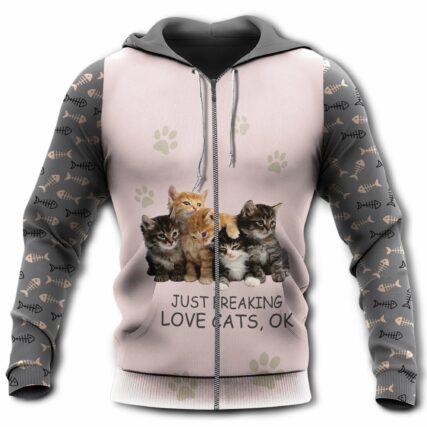 Cat I Just Freaking Loves Cat Ok So Cute - Hoodie - Owl Ohh - Owl Ohh