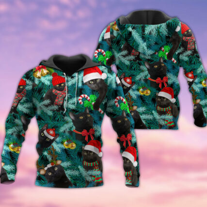 Cat It Is Jolly Black Cat Lover - Hoodie - Owl Ohh - Owl Ohh