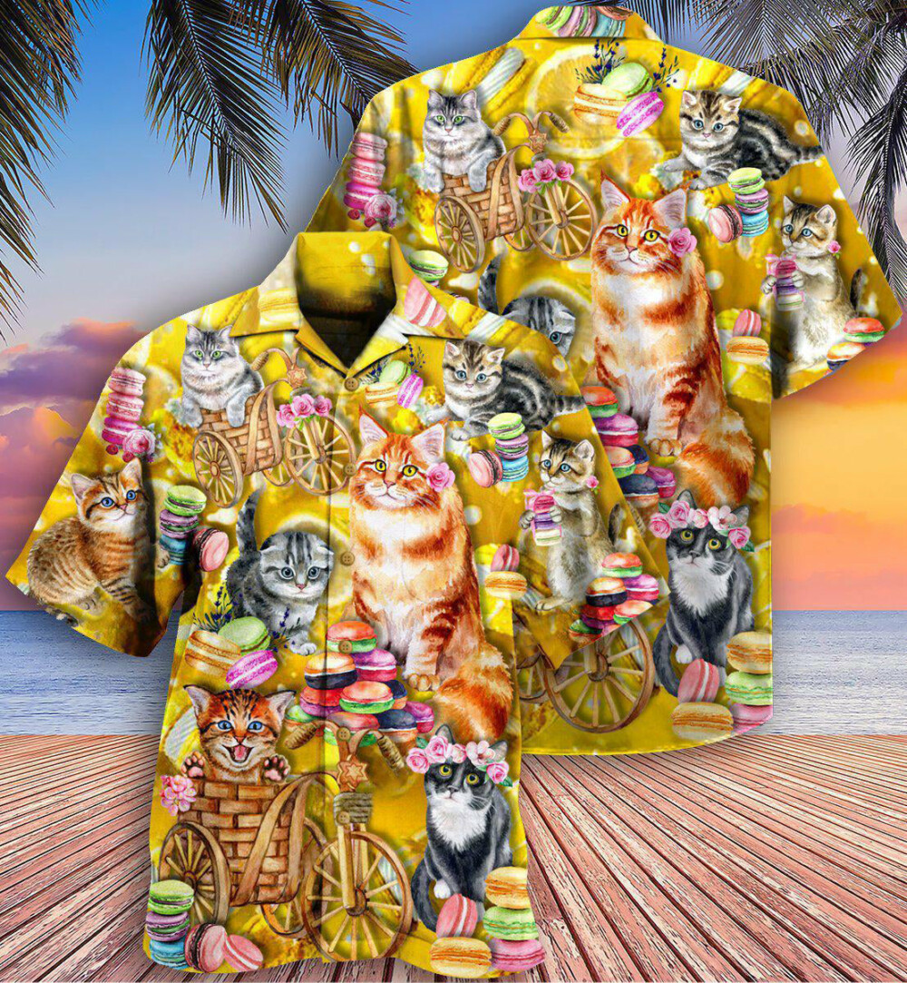 Cat Life Is Better With Cats And Maracon - Hawaiian Shirt - Owl Ohh - Owl Ohh