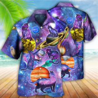Cat Love Galaxy Colorfull - Hawaiian Shirt - Owl Ohh - Owl Ohh