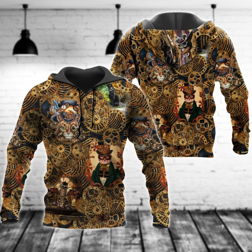 Cat Loves Machine - Hoodie - Owl Ohh - Owl Ohh