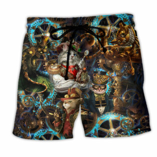 Cat Machine Magic Cool Style - Beach Short - Owl Ohh - Owl Ohh
