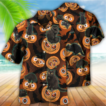 Halloween Is Better Cat Make - Hawaiian Shirt - Owl Ohh - Owl Ohh