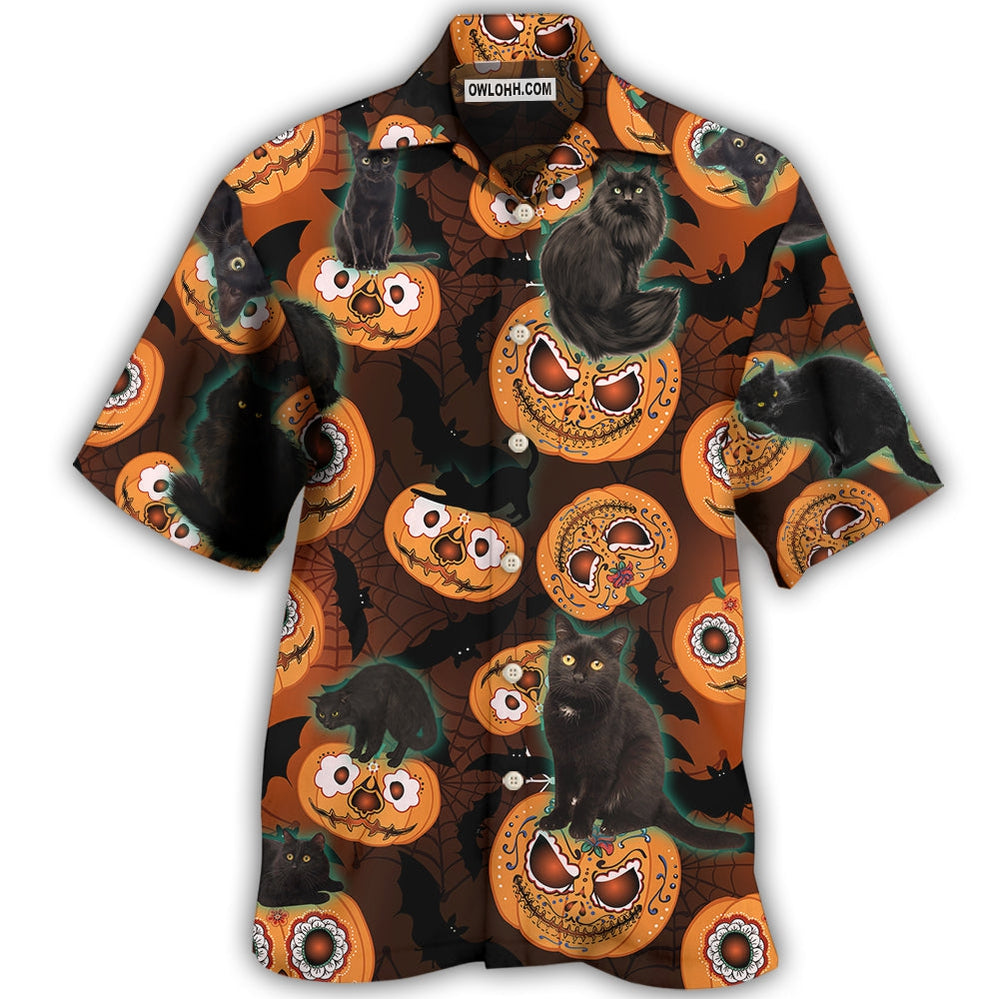 Halloween Is Better Cat Make - Hawaiian Shirt - Owl Ohh - Owl Ohh