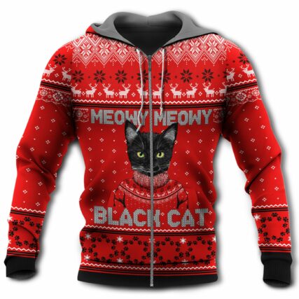 Cat Merry Christmas Meowy - Hoodie - Owl Ohh - Owl Ohh