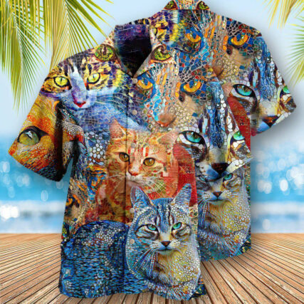 Cat Mosaic Amazing - Hawaiian Shirt - Owl Ohh - Owl Ohh