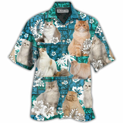 Cat Persian Cat Lover Tropical - Hawaiian Shirt - Owl Ohh - Owl Ohh