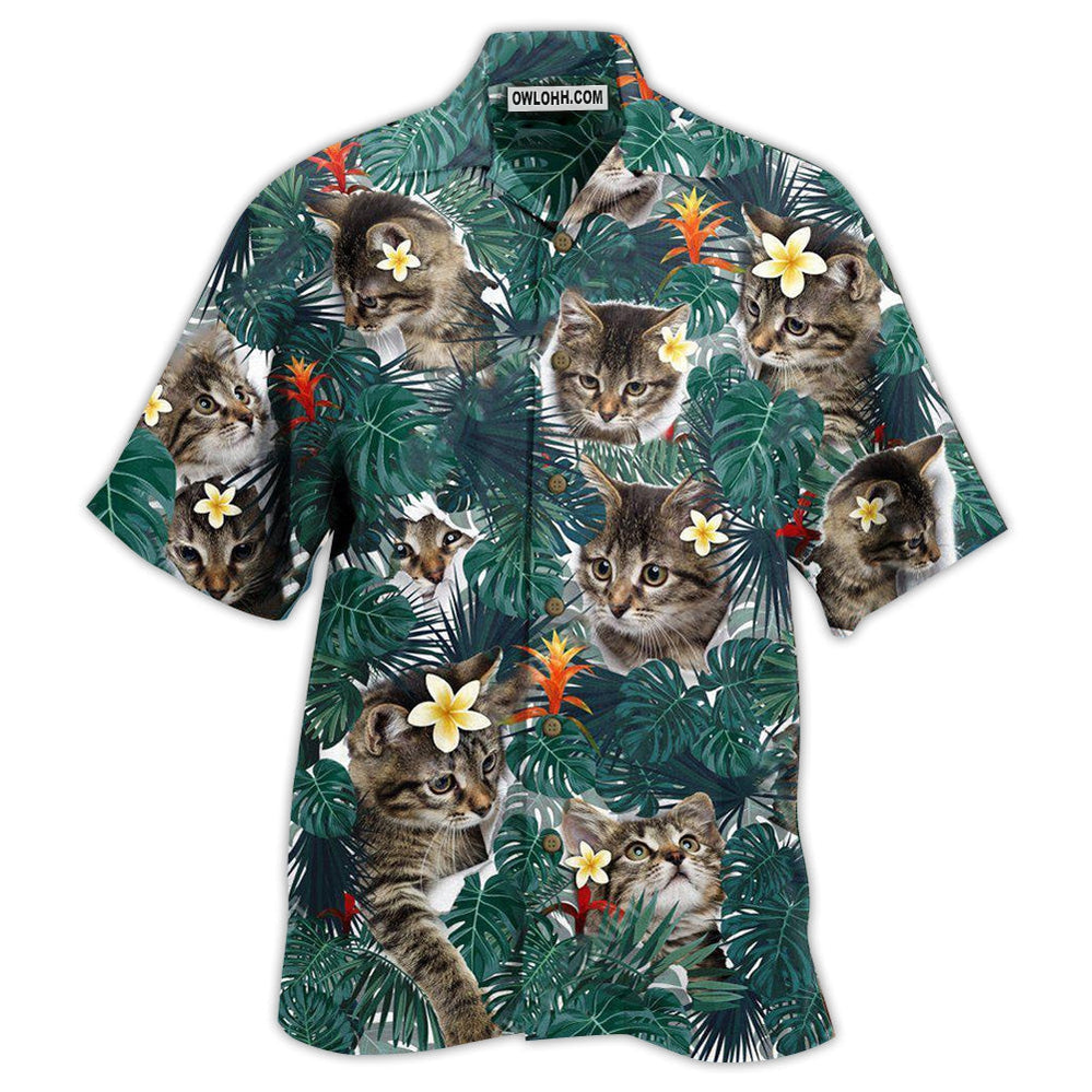 Cat Powered By Cat Sand Hawaii - Hawaiian Shirt - Owl Ohh - Owl Ohh