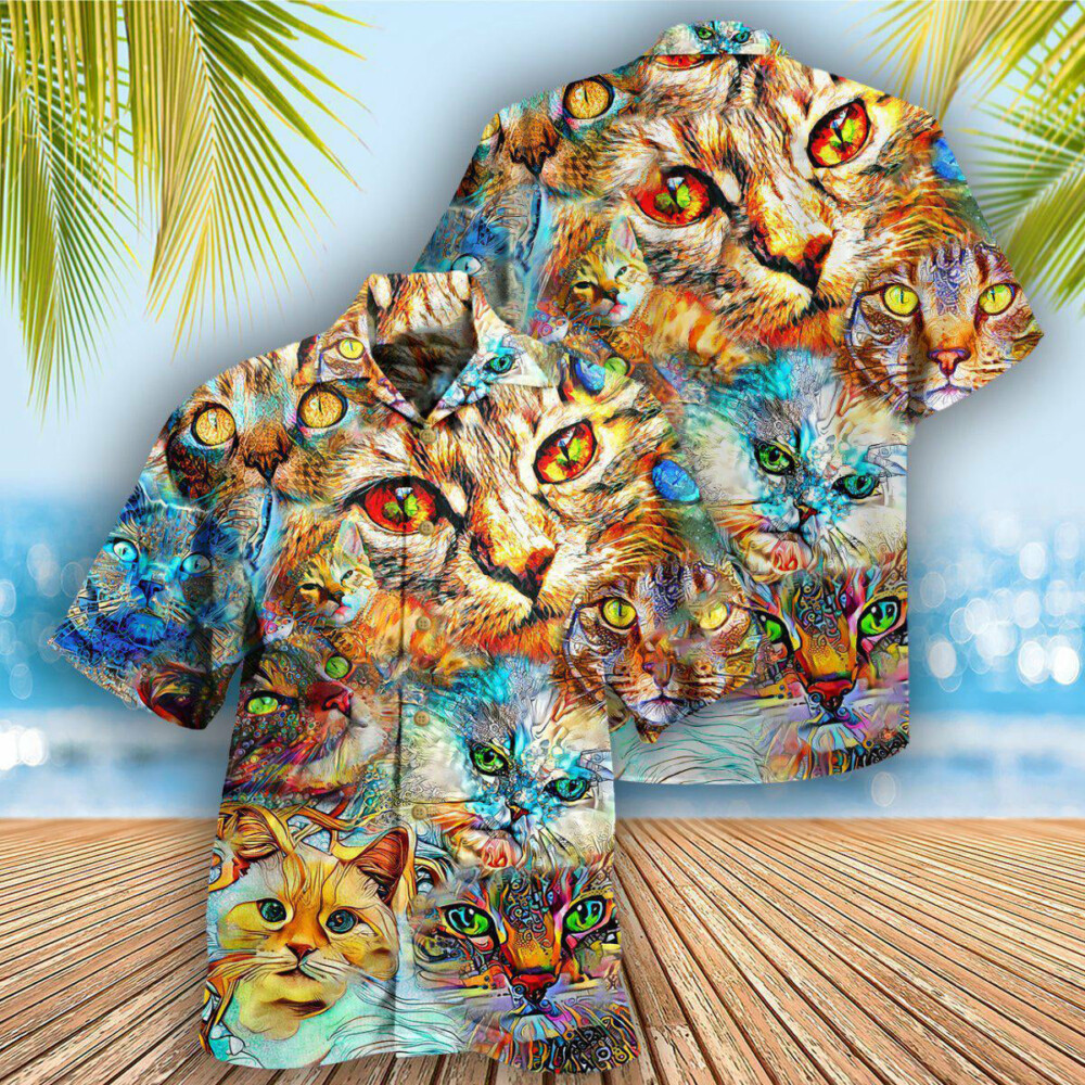Cat Real Love Cats - Hawaiian Shirt - Owl Ohh - Owl Ohh