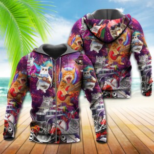 Cat Rocker Love Music - Hoodie - Owl Ohh - Owl Ohh