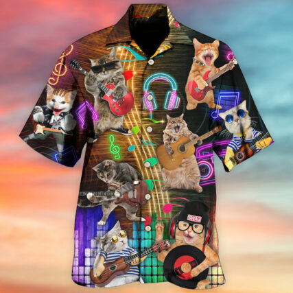 Cat Rocker Lovely Style - Hawaiian Shirt - Owl Ohh - Owl Ohh