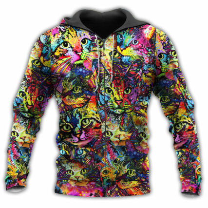 Cat Smile Color Combination - Hoodie - Owl Ohh - Owl Ohh