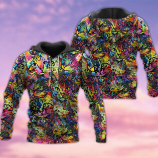 Cat Smile Color Combination - Hoodie - Owl Ohh - Owl Ohh