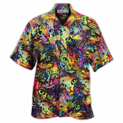 Cat Smile Colorfull - Hawaiian Shirt - Owl Ohh - Owl Ohh