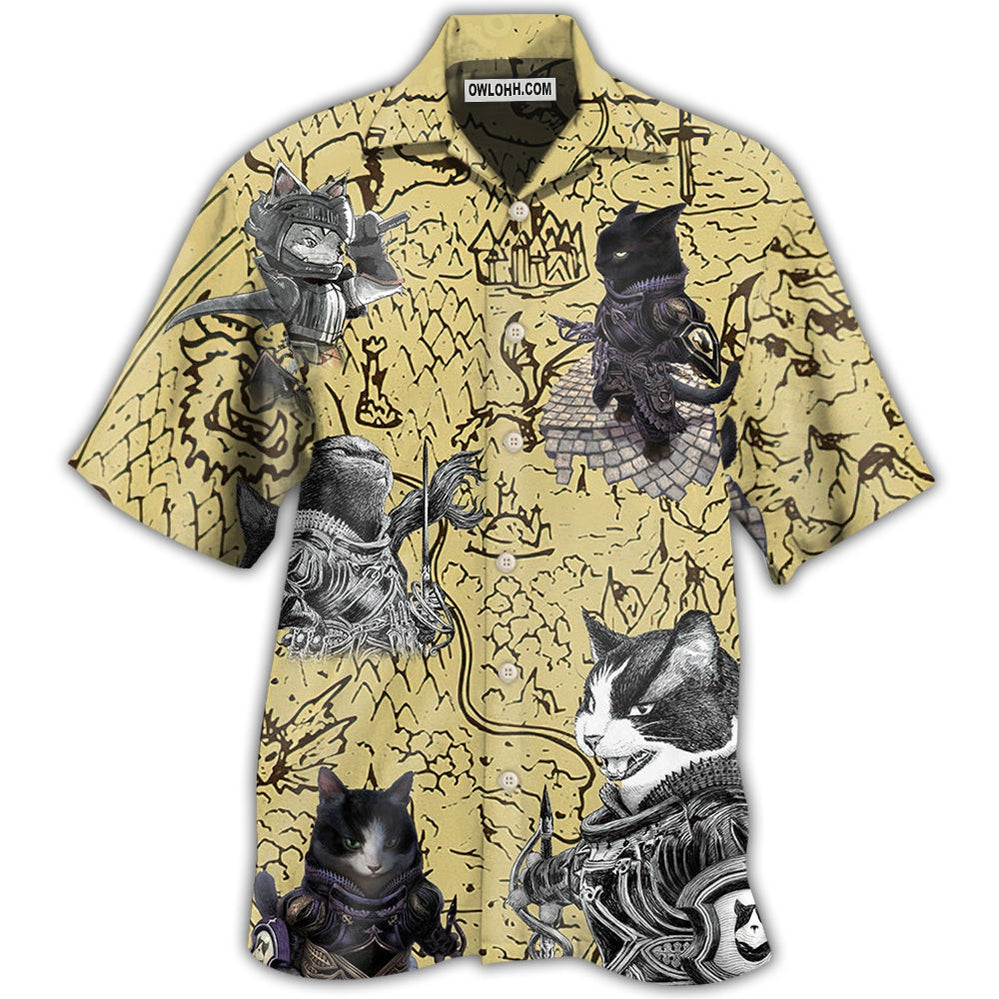 Cat Warrior Strong - Hawaiian Shirt - Owl Ohh - Owl Ohh