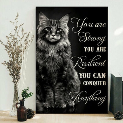 Cat You Are Strong Cat - Vertical Poster - Owl Ohh - Owl Ohh