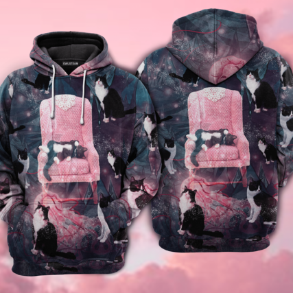 Cat On The Pink Chair - Hoodie - HOOD02NGC101121