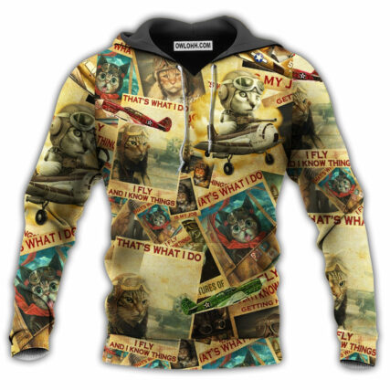 Cat Amazing Pilot - Hoodie - Owl Ohh - Owl Ohh