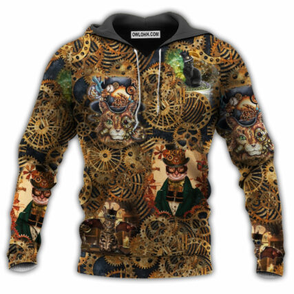 Cat Loves Machine - Hoodie - Owl Ohh - Owl Ohh