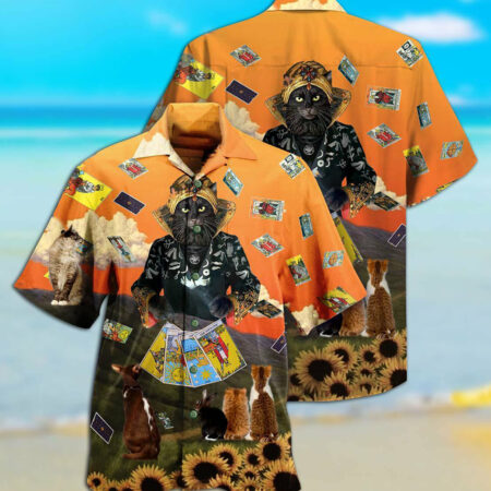 Cat And Tarot Style - Hawaiian Shirt - Owl Ohh - Owl Ohh
