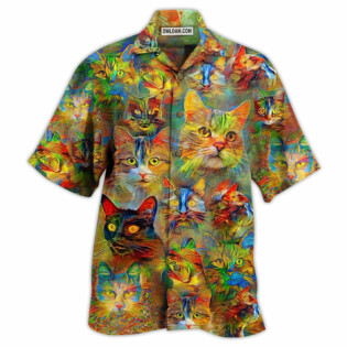 Cat Beautiful Colorful - Hawaiian Shirt - Owl Ohh - Owl Ohh