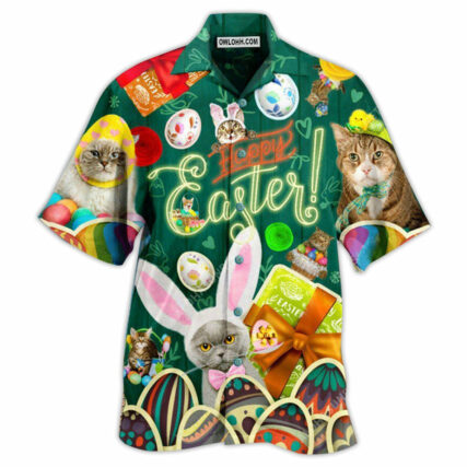 Cat Easter Blessings To You And Your Cats - Hawaiian Shirt - Owl Ohh - Owl Ohh