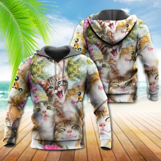 Cats Funny Make Me Happy - Hoodie - Owl Ohh - Owl Ohh