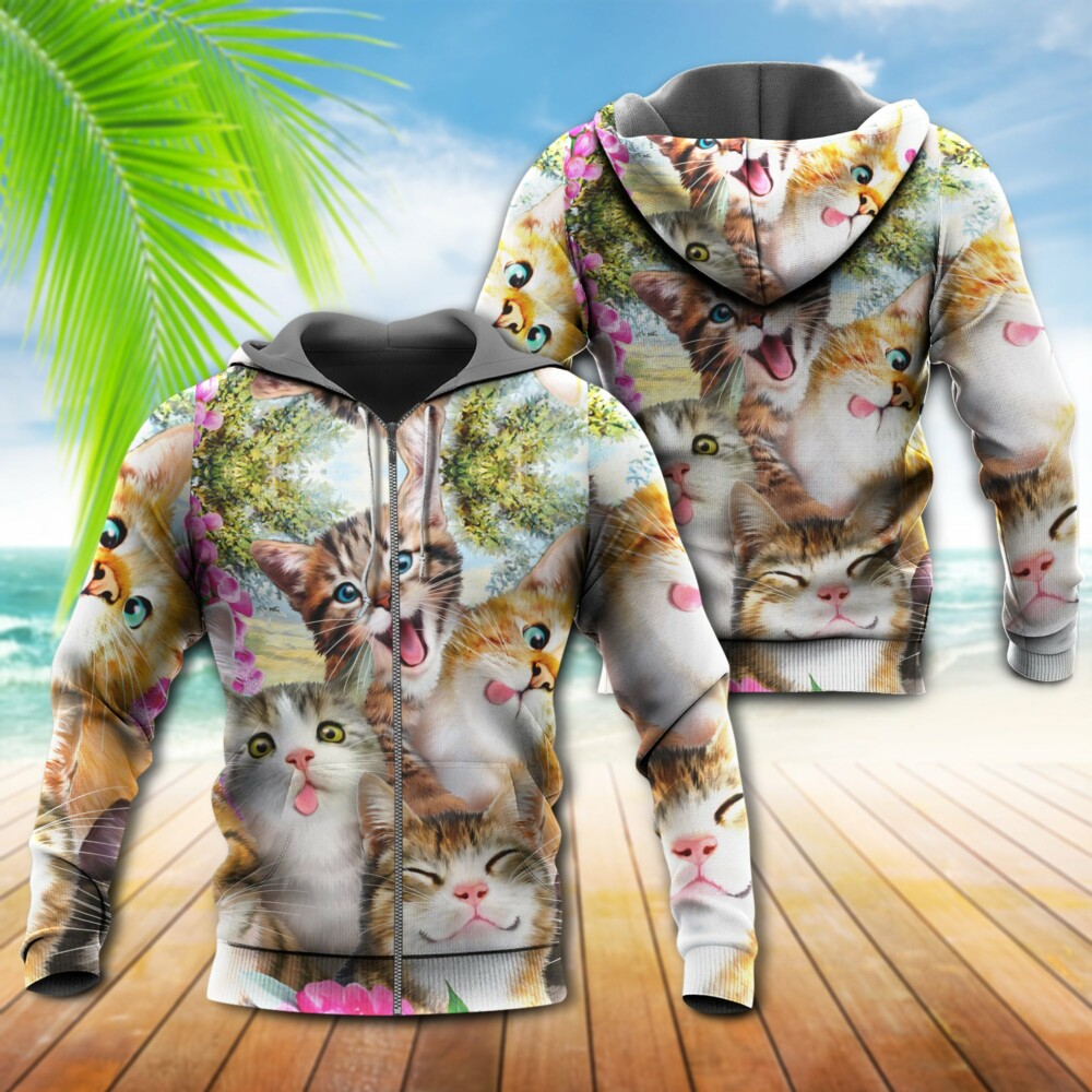 Cats Funny Make Me Happy - Hoodie - Owl Ohh - Owl Ohh