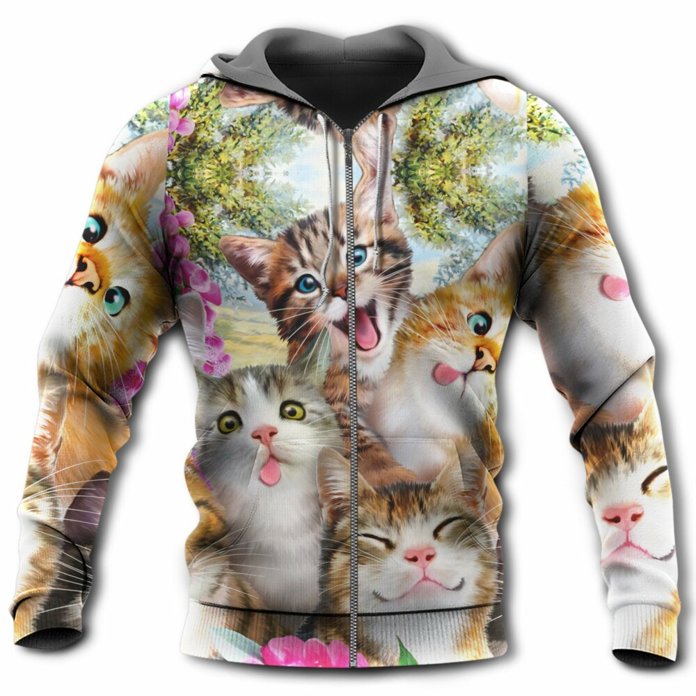 Cats Funny Make Me Happy - Hoodie - Owl Ohh - Owl Ohh