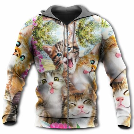Cats Funny Make Me Happy - Hoodie - Owl Ohh - Owl Ohh