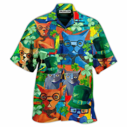 Cat Have A Purrfect Saint Patricks Day - Hawaiian Shirt - Owl Ohh - Owl Ohh