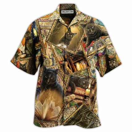 Cat Love Books Magic - Hawaiian Shirt - Owl Ohh - Owl Ohh