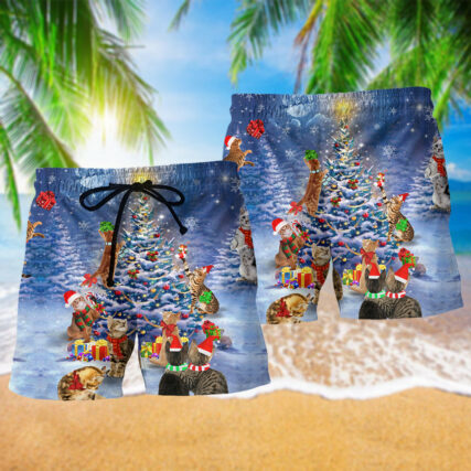 Cats Love Christmas Everytime - Beach Short - Owl Ohh - Owl Ohh