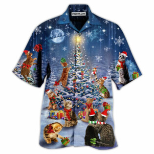Christmas Cat Love Merry Christmas - Hawaiian Shirt - Owl Ohh - Owl Ohh