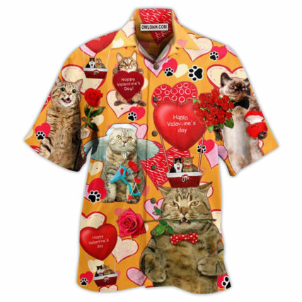 Cat Love You Forever Women's Day, Valentine Gift - Hawaiian Shirt - Owl Ohh - Owl Ohh