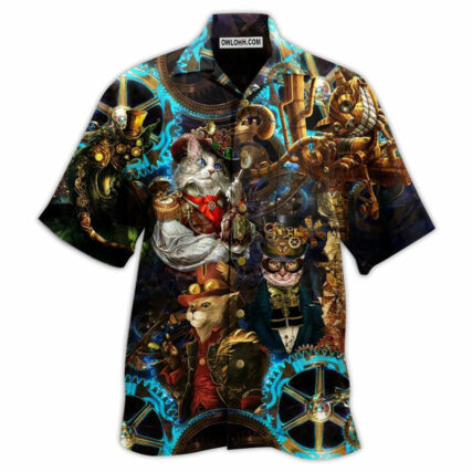 Cat Machine Magic Vintage - Hawaiian Shirt - Owl Ohh - Owl Ohh