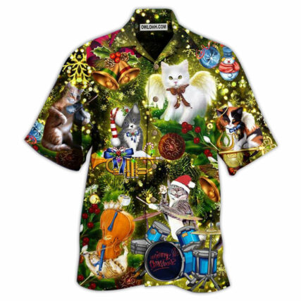 Cat Christmas Angel - Hawaiian Shirt - Owl Ohh - Owl Ohh