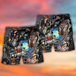 Cat Mechanic Cool Style - Beach Short - Owl Ohh - Owl Ohh