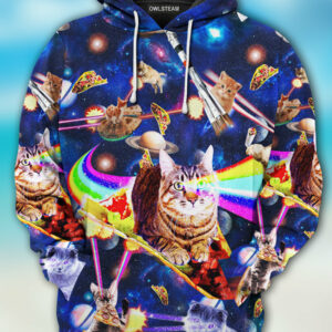 Cats ride food in space - Hoodie - HOOD06TNH180921