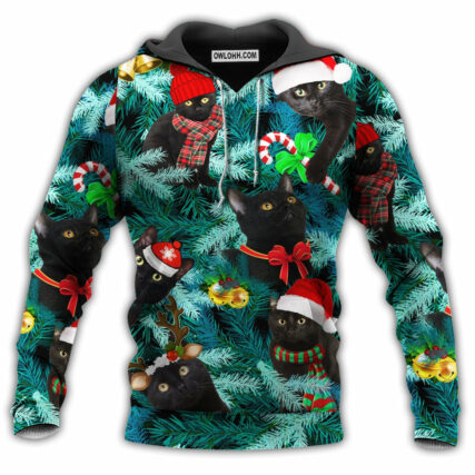 Cat It Is Jolly Black Cat Lover - Hoodie - Owl Ohh - Owl Ohh
