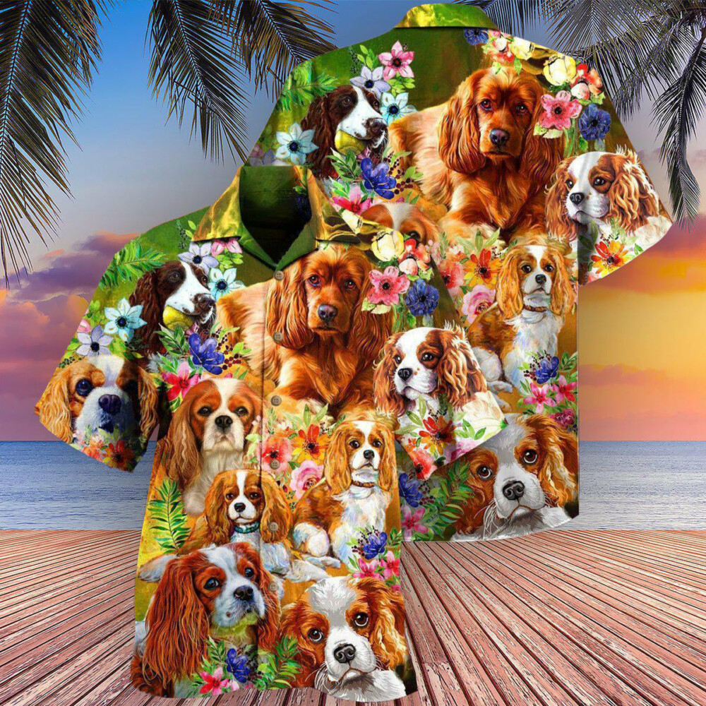 Cavalier King Charles Spaniel Dog The Best Therapy Has Fur And Four Legs - Hawaiian Shirt - Owl Ohh - Owl Ohh