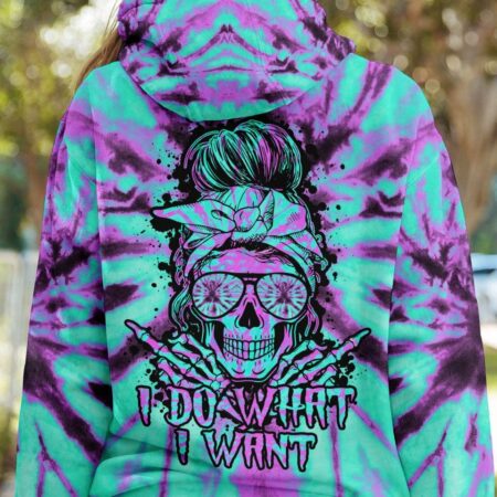 I DO WHAT I WANT TIE DYE SKULL ALL OVER PRINT - TLTY1601232