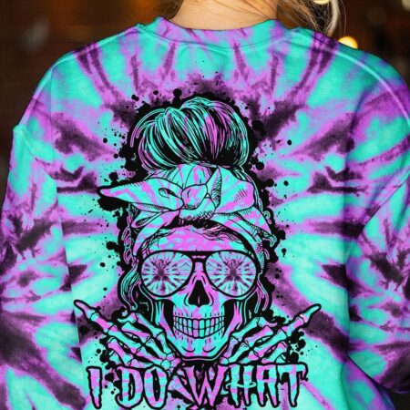 I DO WHAT I WANT TIE DYE SKULL ALL OVER PRINT - TLTY1601232