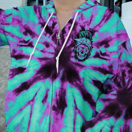 I DO WHAT I WANT TIE DYE SKULL ALL OVER PRINT - TLTY1601232