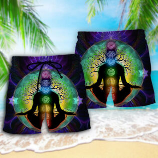 Yoga Chakra Healing Color - Beach Short - Owl Ohh - Owl Ohh