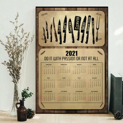 Chef Calendar 2021 - Vertical Poster - Owl Ohh - Owl Ohh