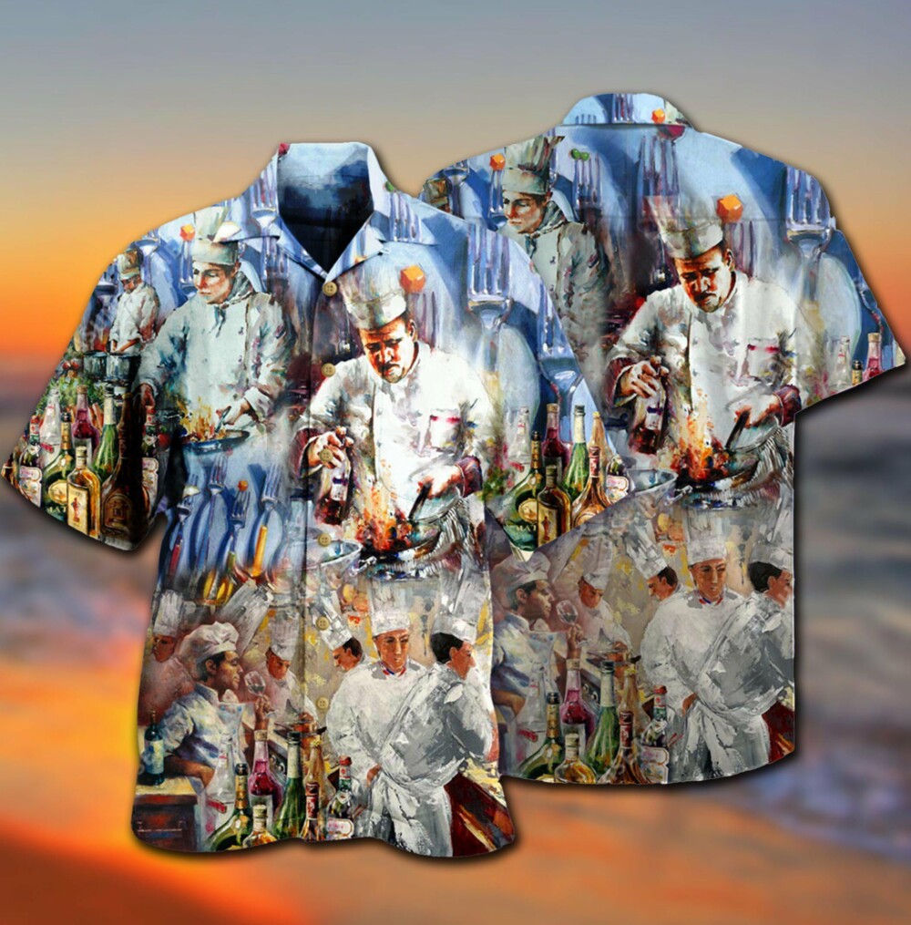 Chef To Make Magic With Knives And Fire - Hawaiian Shirt - Owl Ohh - Owl Ohh