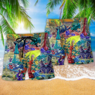Chess Magical World Style - Beach Short - Owl Ohh - Owl Ohh