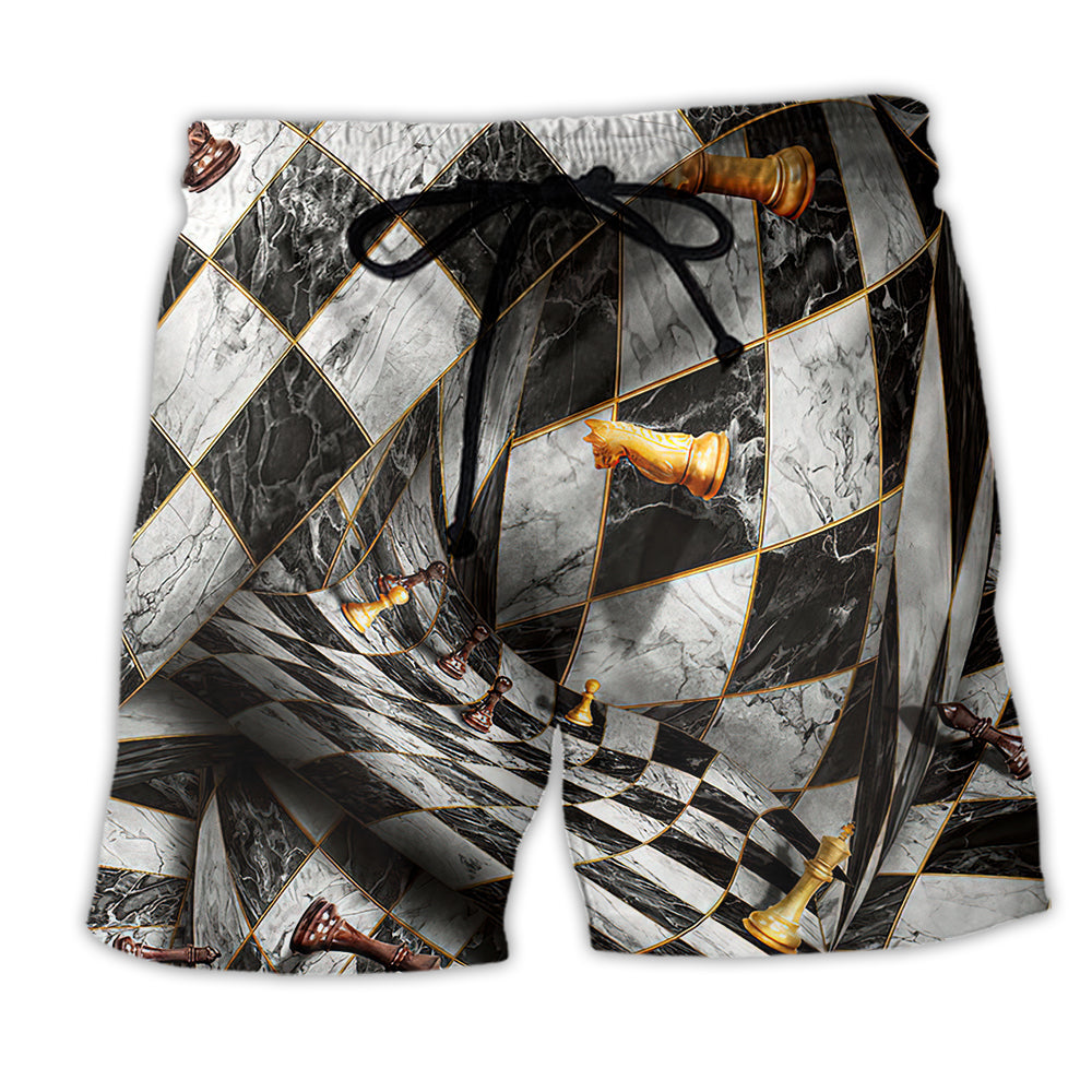 Chess Mysterious Cool Style - Beach Short - Owl Ohh - Owl Ohh